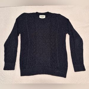 Men's Abercrombie & Fitch Navy Crewneck Sweater Size Small